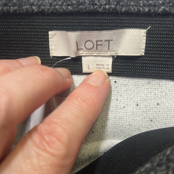 Loft Sweater Knit Skirt Black - Picture 4 of 5